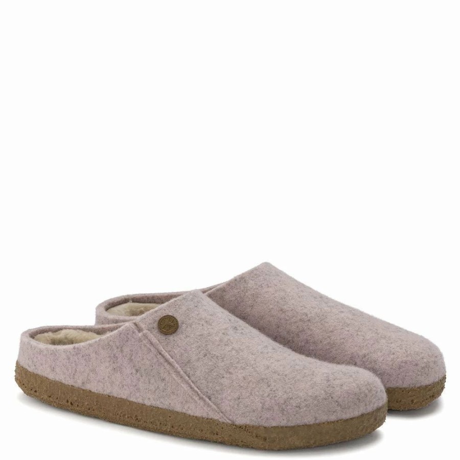 * Birkenstock Women'S Zermatt Shearling Wool Felt In Light Rose (Narrow Width) Clearance