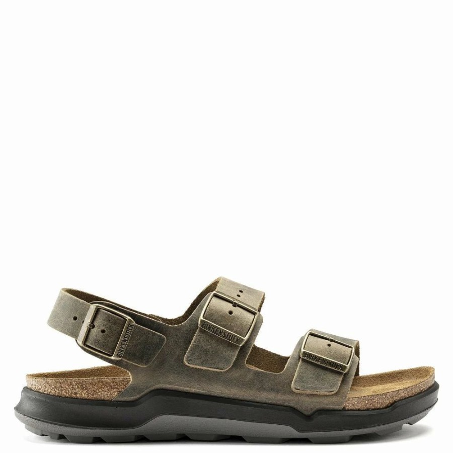 * Birkenstock Men'S Milano Ct Oiled Leather In Faded Khaki Best