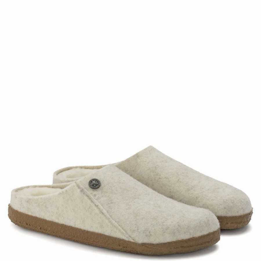 * Birkenstock Women'S Zermatt Shearling Wool Felt In Ecru (Narrow Width) Clearance