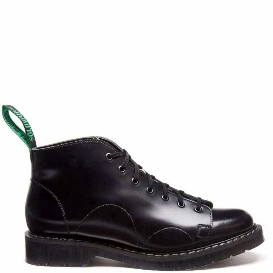 * Solovair Monkey Boot In Black Hi-Shine New