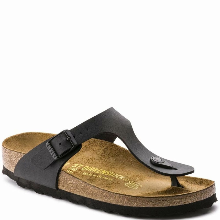 * Birkenstock Gizeh Birko-Flor In Black (Narrow Width) Clearance