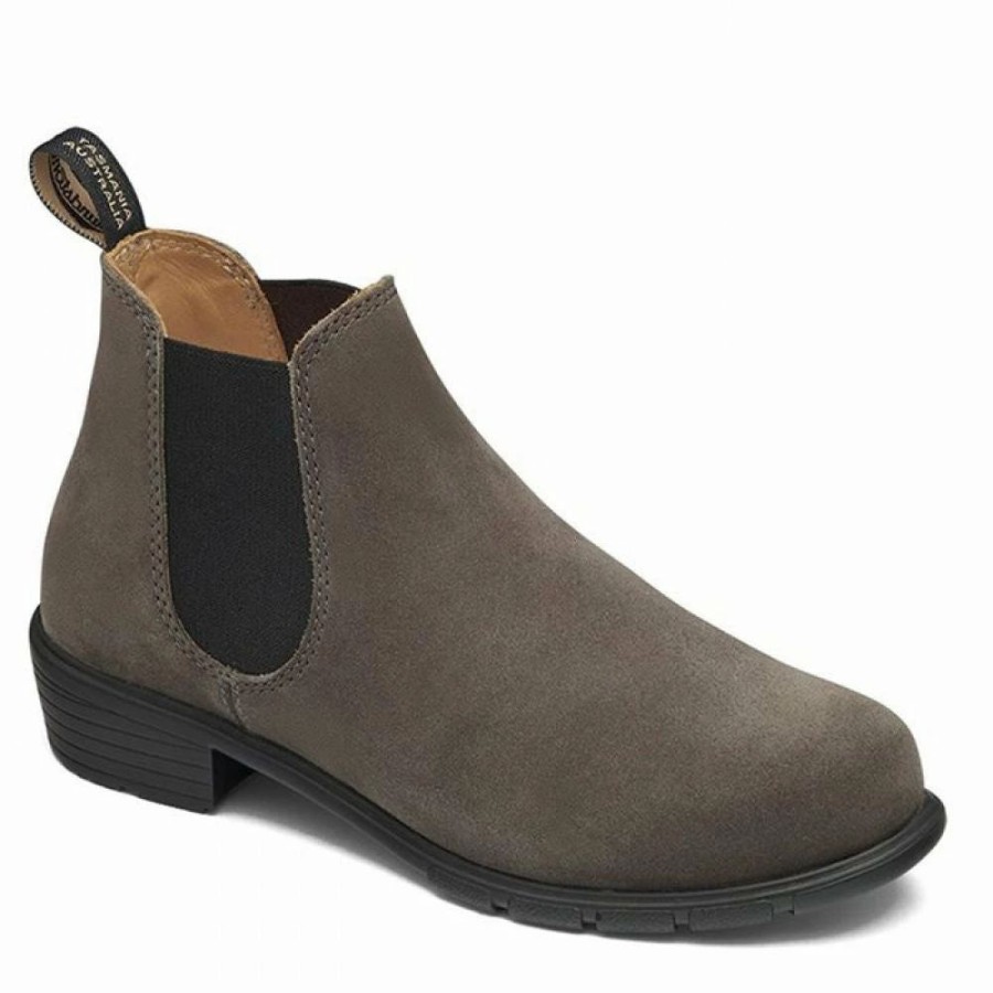 * Blundstone Women'S Series Low Heel 2173 In Dark Grey Suede New