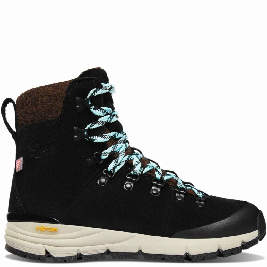 * Danner Women'S Arctic 600 Size Zip In Black/Spark Blue Clearance