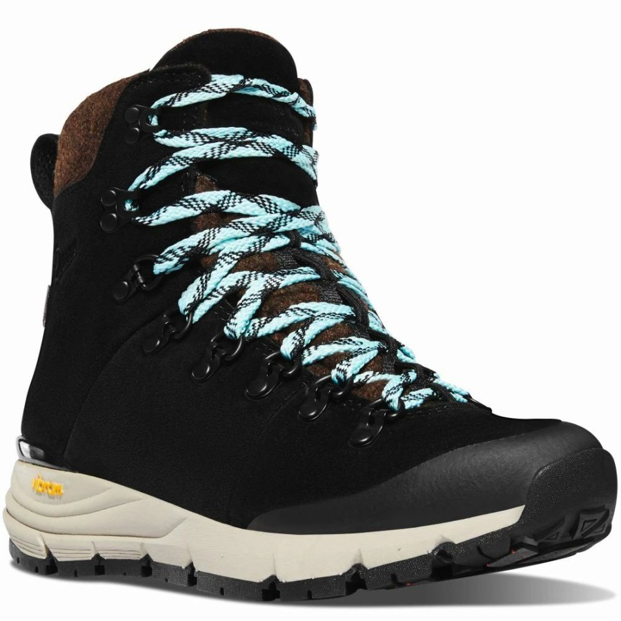 * Danner Women'S Arctic 600 Size Zip In Black/Spark Blue Clearance