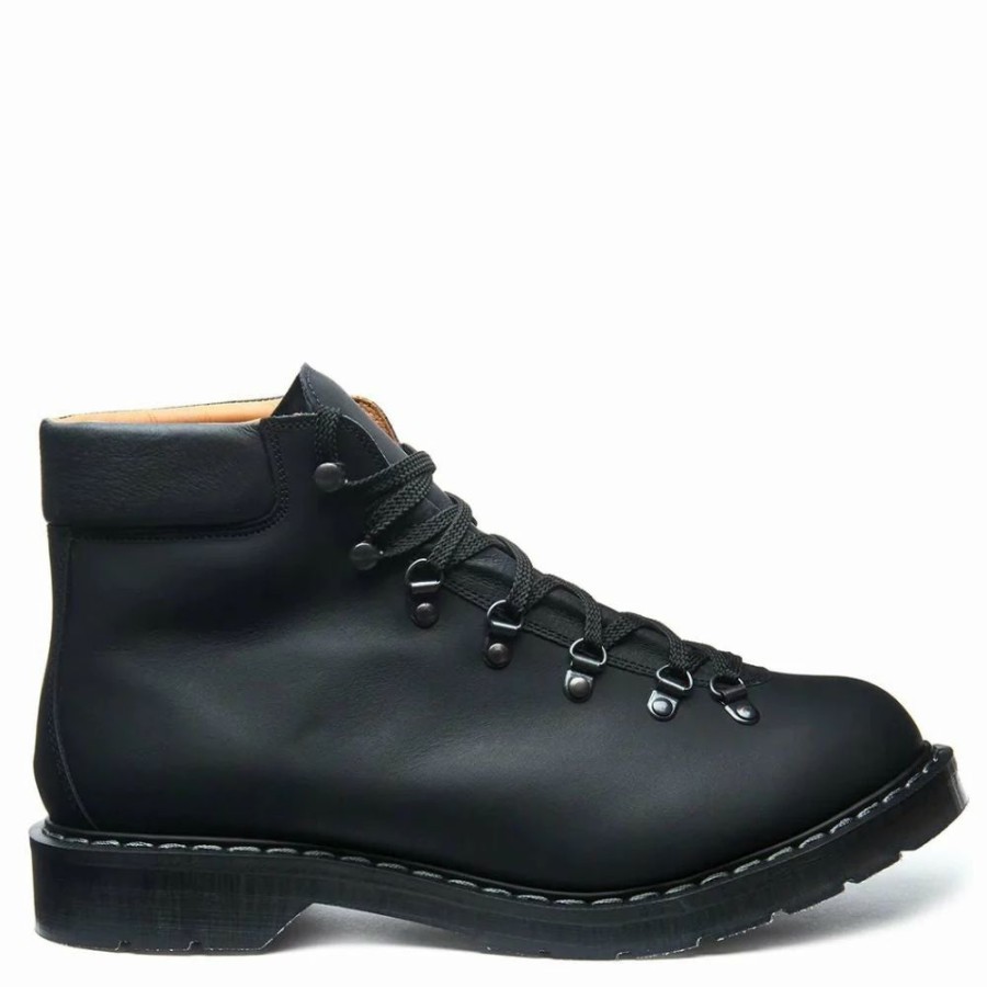 * Solovair Urban Hiker In Black Greasy Clearance