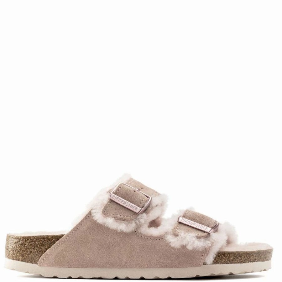 * Birkenstock Women'S Arizona Shearling In Light Rose Clearance