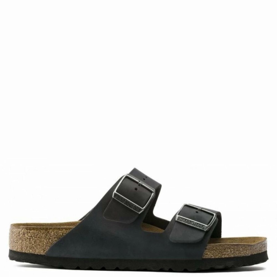 * Birkenstock Women'S Arizona Oiled Nubuck Leather In Black (Narrow Width) Best