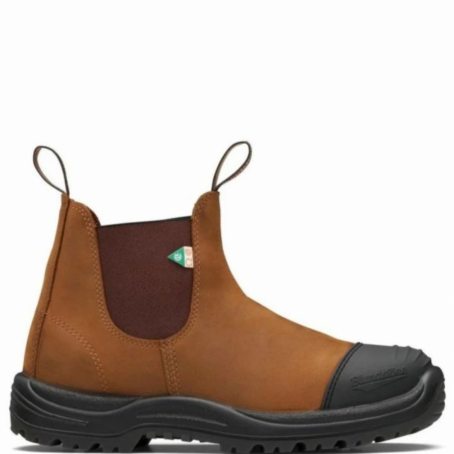 * Blundstone Work & Safety Boot Rubber Toe Cap 169 In Saddle Brown Wholesale