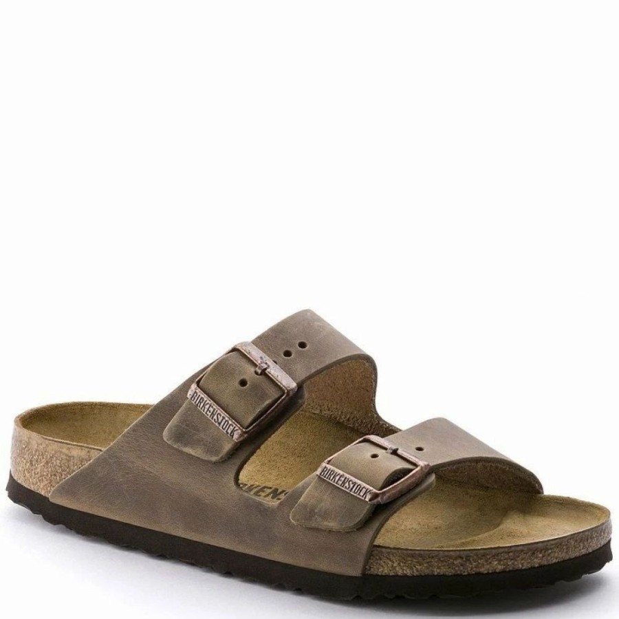 * Birkenstock Arizona Oiled Leather In Tobacco Brown (Narrow Width) Clearance