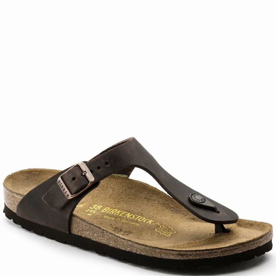 * Birkenstock Gizeh Oiled Leather In Habana New