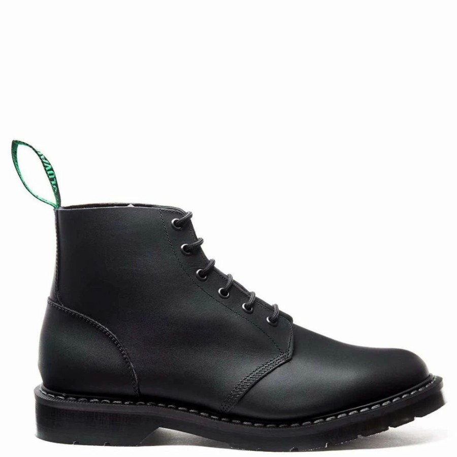 * Solovair 6 Eye Astronaut Boot In Black Greasy Online