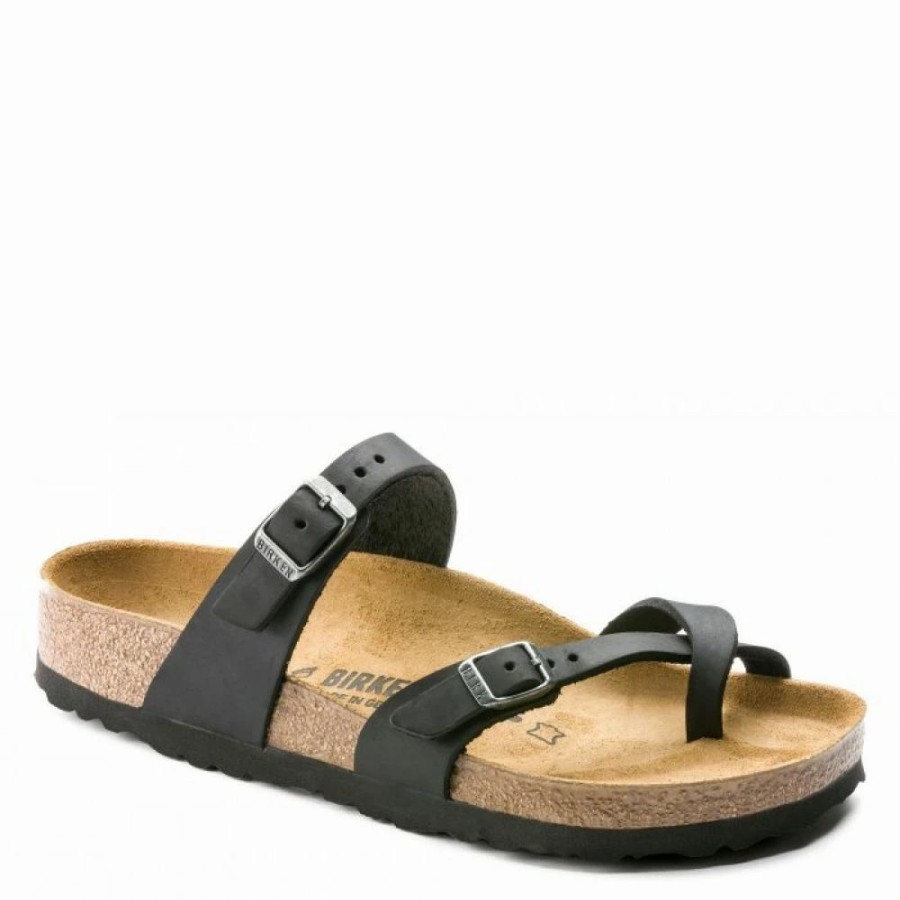 * Birkenstock Women'S Mayari Oiled Leather In Black Best