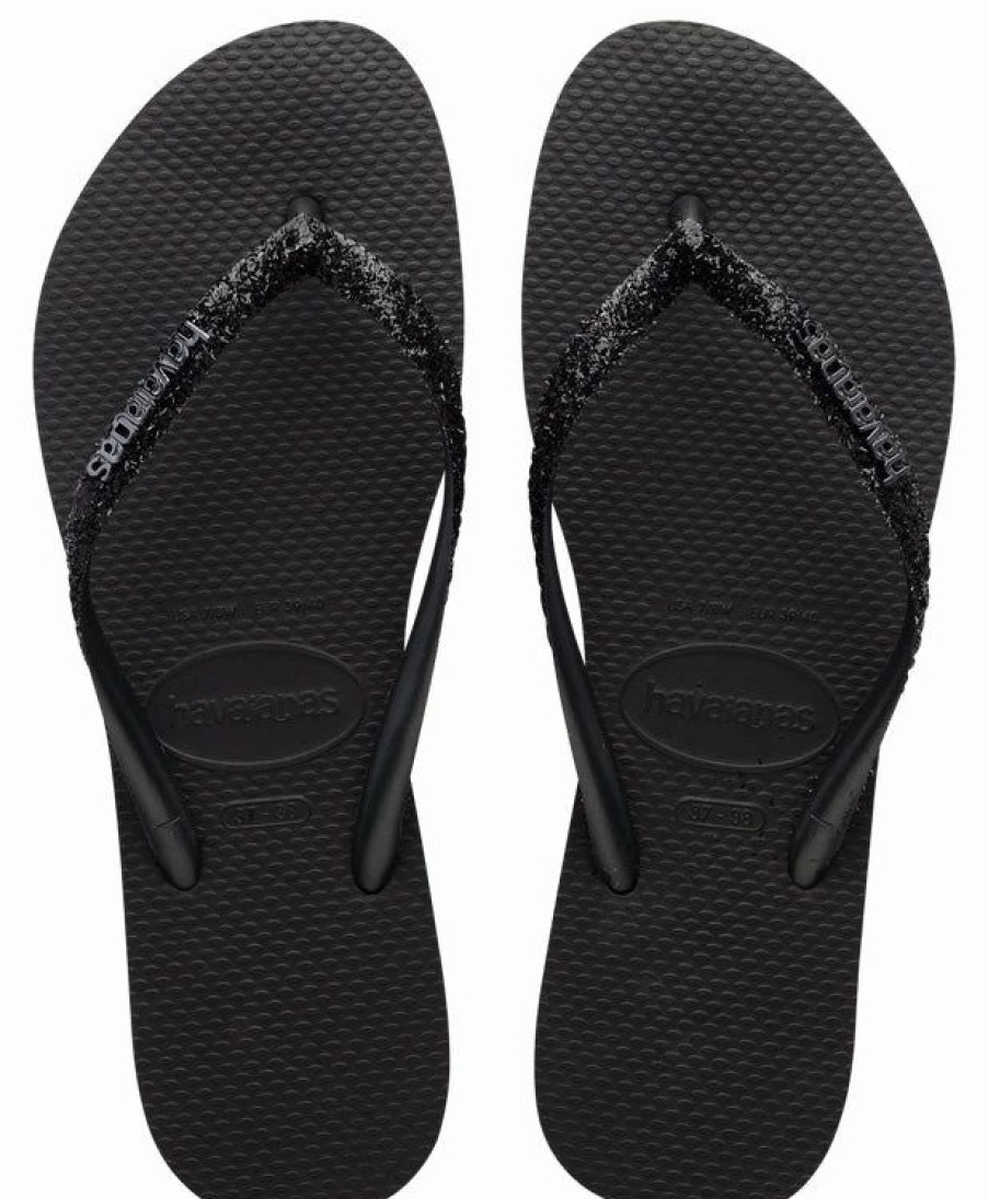 * Havaianas Women'S Slim Glitter Ii In Black Wholesale