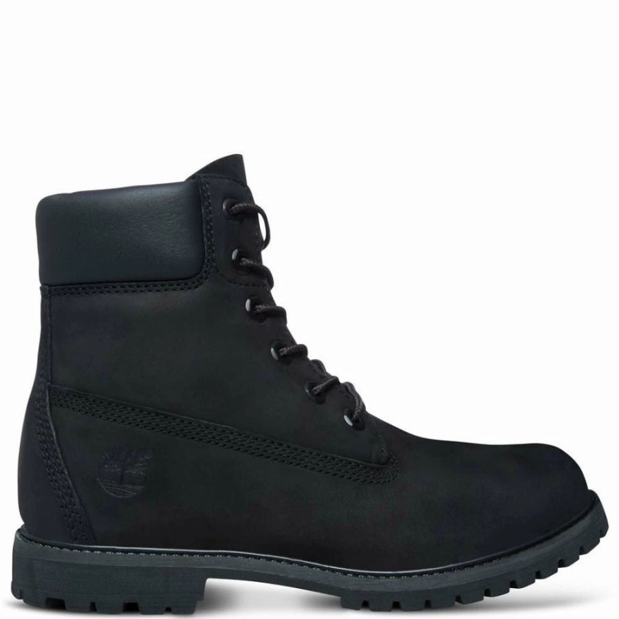 * Timberland Women'S Icon 6 Inch Premium Waterproof Boot In Black New