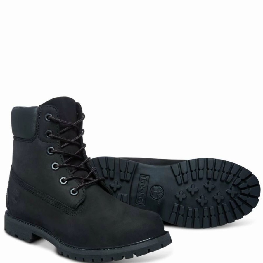 * Timberland Women'S Icon 6 Inch Premium Waterproof Boot In Black New