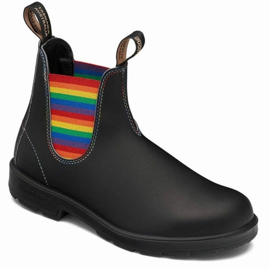 * Blundstone Women'S Original 2105 In Black With Rainbow Elastic And Contrast Stitching Online