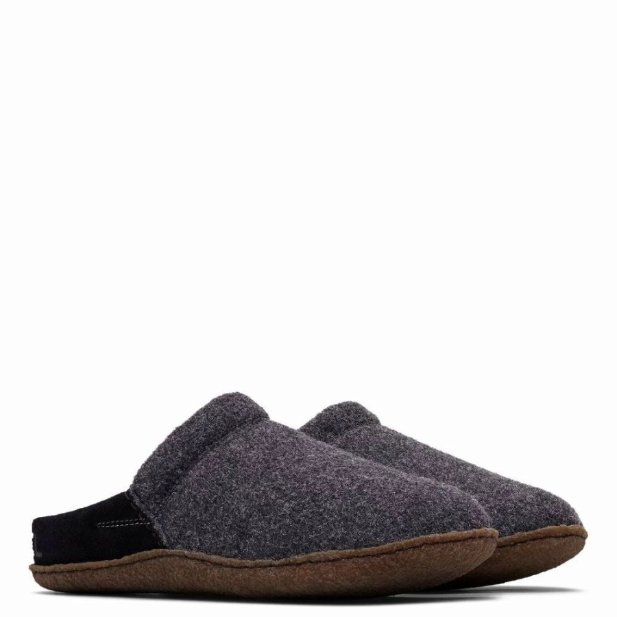 * Sorel Women'S Nakiska Scuff Slipper In Black/Natural Clearance