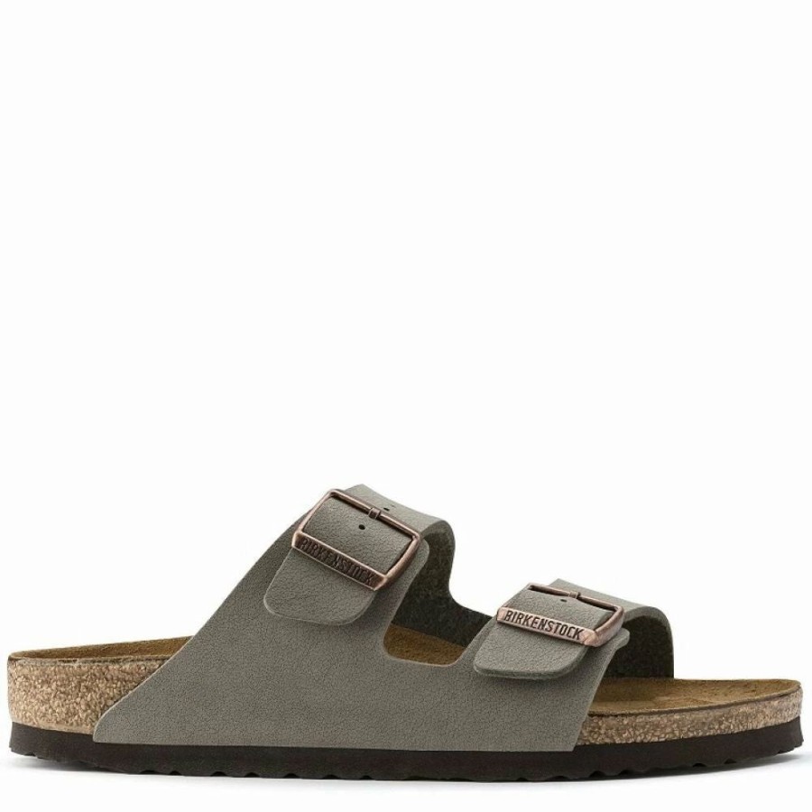 * Birkenstock Arizona Birkibuc In Stone (Narrow Width) Online